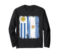 Uruguay Argentina Media Bandera Raíces Argentinas Uruguayas Manga Larga