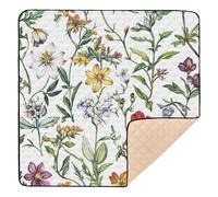 Uruguay Flower Ceibo Tree Beauty Summer Flowers - Alfombra de juego grande y resistente para bebés para interiores y exteriores, no tóxica, para bebés, niños pequeños, 50 x 50 pulgadas