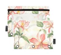 Uruguay Flower Of The Ceibo Tree Beauty Summer Flowers Pencil Bag 3 Hole Punch Binder for Folder 3 Rings with Binder Holes for Children Stationery Organizer Upplies
