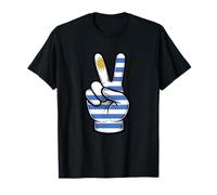 Uruguay Peace Sign Hand Patriotic Uruguayan Country Flag Camiseta