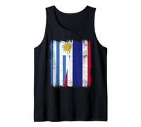 Uruguay Tailandia Media Bandera Raíces Uruguayas Tailandesas Camiseta sin Mangas