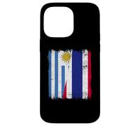 Uruguay Tailandia Media Bandera Raíces Uruguayas Tailandesas Carcasa para iPhone 14 Pro MAX