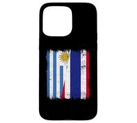 Uruguay Tailandia Media Bandera Raíces Uruguayas Tailandesas Carcasa para iPhone 15 Pro MAX