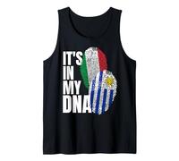 Uruguayo e Italiano Mezcla ADN Bandera Patrimonio Camiseta sin Mangas