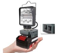 URUN Lámpara con batería para Einhell de 18 V, 16 W, 1800 lm, con 6 modos de brillo, luz de trabajo, lámpara de trabajo, lámpara de construcción, faro con batería con tipo C y carga USB (no incluye
