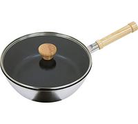 Urushiyama Metal Industries SPN-18S - Olla de un solo mango, tipo profundo, 18 cm, fabricada en Japón, compatible con inducción, acero inoxidable, lomo