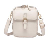 Urvashi Crossbody Leather Bag, Anti Theft Crossbody Bag Women with 10 Card Slots, RFID Crossover Purse for Shopping,Travel (Milk White)