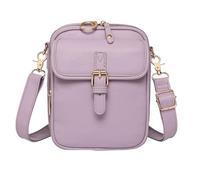 Urvashi Crossbody Leather Bag, Anti Theft Crossbody Bag Women with 10 Card Slots, RFID Crossover Purse for Shopping,Travel (Light Purple)