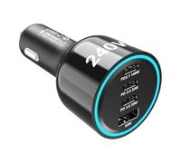 URVNS Cargador de coche USB C de 240 W, carga súper rápida de 4 puertos PD3.1 140 W/PD3.0 100 W PPS 45 W QC65 W tipo C adaptador de coche para MacBook Pro Laptop iPhone 16 15 Max iPad Samsung Galaxy
