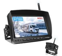 URVOLAX Cámara Trasera Coche Inalambrica, Monitor de 7" y IP69K Camara Coche Marcha Atras Impermeable,1080P HD Visión Nocturna,170 ° Ajuste Gran Angular,Furgoneta Caravana Remolque Camiones
