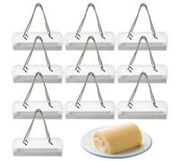 Uryxery Cajas para tartas transparentes, lote de 10 cajas rectangulares con asa, plegables y apilables con ventana, para repostería, cupcakes y pasteles en eventos y take away