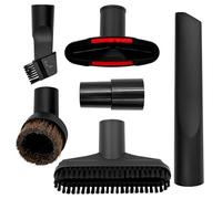 Uryxery Juego de boquillas para aspiradora 6 Piezas, 32 mm con Adaptador 32 a 35 mm, Boquilla para Ranuras, tapicería, Cepillo Redondo de Crin y Mini Cepillo, Compatible con Tubo Redondo