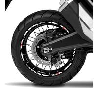 URYYRIT Adhesivo Rueda de Motocicleta, para Hon-da X-ADV 750 350, Calcomanía Decoración Rayas Llanta, Accesorios Actualización de Cinta de Cubo Impermeable,White