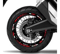 URYYRIT Adhesivo Rueda de Motocicleta, para Hon-da X-ADV 750 350, Calcomanía Decoración Rayas Llanta, Accesorios Actualización de Cinta de Cubo Impermeable,Red