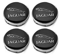 URYYRIT Tapas Centrales Cubos de Automóviles, para Jaguar F-Type, 60 Mm, Cubierta Decorativa Impermeable A Prueba Polvo Ruedas, Centro Rueda Adhesivo con Emblema de Logotipo, Accesorios Exteriores