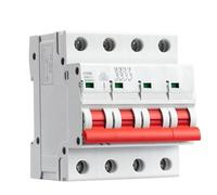 URZQCKGLK GYM8 Interruptor de Carril DIN de 4 Polos disyuntor en Miniatura 6A-63A Carril DIN MCB 400V con Indiactor de Encendido y Apagado 1 Uds(20A)