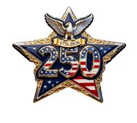 Us 250th Anniversary Commemorative Brooch, Us 250th Anniversary Badge Button Pins, 1776-2026 Historic Celebration Brooch, Acrylic Emblem Lapel Button Brooches (#A)