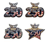 Us 250th Anniversary Commemorative Brooch, Us 250th Anniversary Badge Button Pins, 1776-2026 Historic Celebration Brooch, Acrylic Emblem Lapel Button Brooches (#ALL)