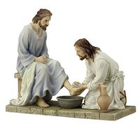 US 8.5 Pulgadas Jesus lavando los pies de su discípulo, Color Claro