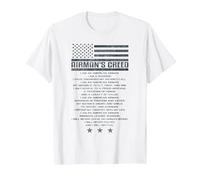 US Airman's Creed Military Ethos Código de la Fuerza Aérea Camiseta, Hombre, Blanco, 3XL