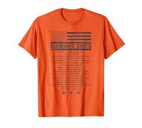 US Airman's Creed Military Ethos Código de la Fuerza Aérea Camiseta, Hombre, Naranja, 3XL