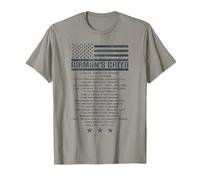 US Airman's Creed Military Ethos Código de la Fuerza Aérea Camiseta, Hombre, Pizarra, 3XL