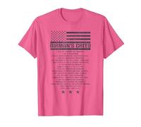 US Airman's Creed Military Ethos Código de la Fuerza Aérea Camiseta, Hombre, Rosa Jaspeado, 3XL