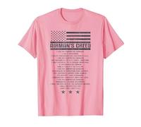 US Airman's Creed Military Ethos Código de la Fuerza Aérea Camiseta, Hombre, Rosado, 3XL