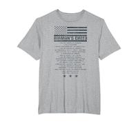 US Airman's Creed Military Ethos Código de la Fuerza Aérea Camiseta, Hombre Tallas Grandes, Gris Jaspeado, 3X Alto