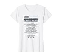 US Airman's Creed Military Ethos Código de la Fuerza Aérea Camiseta, Mujer, Blanco, 3XL