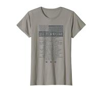 US Airman's Creed Military Ethos Código de la Fuerza Aérea Camiseta, Mujer, Pizarra, 3XL