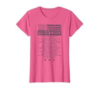 US Airman's Creed Military Ethos Código de la Fuerza Aérea Camiseta, Mujer, Rosa Jaspeado, 3XL