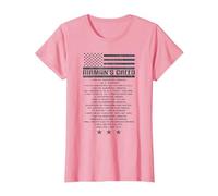 US Airman's Creed Military Ethos Código de la Fuerza Aérea Camiseta, Mujer, Rosado, S