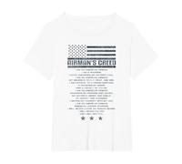 US Airman's Creed Military Ethos Código de la Fuerza Aérea Camiseta, Mujer Tallas Grandes, Blanco, 2XL Grande