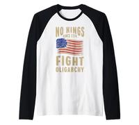 US America No Kings Oligarchy 4th of July Patriotic Vintage Camiseta Manga Raglan