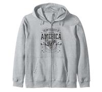 US American Eagle Bandera Americana Patriota USA Backprint Hombres Sudadera con Capucha