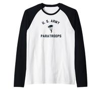 US Army Paracaidistas Paracaidista WW2 Vintage PT Camiseta Camiseta Manga Raglan