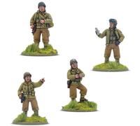 US Army Platoon Commanders - Miniaturas a escala de 28 mm para acción de pernos altamente detalladas, miniaturas de la Segunda Guerra Mundial para juegos de guerra de mesa