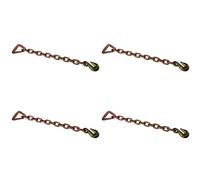 US Cargo Control extensión de cadena de 5/16 pulgadas x 18 pulgadas con anillo en D y gancho de agarre, paquete de 4