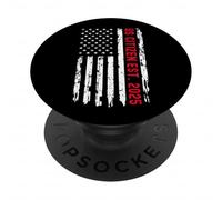 US Citizen EST 2025 Proud New American US Citizenship Flag PopSockets PopGrip Adhesivo
