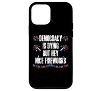 US Democracy is Dying But Hey Nice Fireworks 4th of July USA Carcasa para iPhone 12 mini