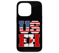 US Eh Leaf Canadian American Canada USA Flag Home Pride USEH Carcasa para iPhone 13 Pro