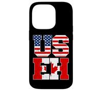 US Eh Leaf Canadian American Canada USA Flag Home Pride USEH Carcasa para iPhone 14 Pro