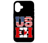 US Eh Leaf Canadian American Canada USA Flag Home Pride USEH Carcasa para iPhone 16