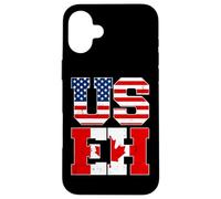 US Eh Leaf Canadian American Canada USA Flag Home Pride USEH Carcasa para iPhone 16 Plus