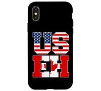 US Eh Leaf Canadian American Canada USA Flag Home Pride USEH Carcasa para iPhone X/XS