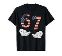 US Flag 6 7 Distressed Six Seven Italian Brainrot 67 USA Camiseta