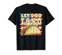 US Flag America Let's Go Taco Lover 4th of July Funny Meme Camiseta
