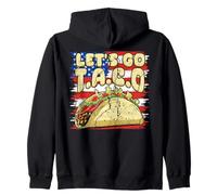 US Flag America Let's Go Taco Lover 4th of July Funny Meme Sudadera con Capucha