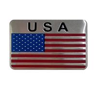 US Flag Metal Car Emblem | 3D Patriotic Vehicle Badge Decal | American Flag Car Sticker Decor | Auto Exterior Emblem | Veteran Patriotic Gift for Men Dad Husband SUV Truck RV Sedan Daily Drivi